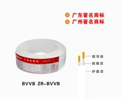 珠江電纜阻燃型護套平行線 BVVB